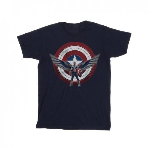 Marvel Girls Falcon en de Winter Soldier Captain America Shield Pose katoenen T-shirt