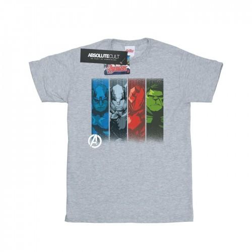 Marvel Girls Avengers Team strepen katoenen T-shirt