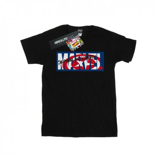 Marvel Comics katoenen T-shirt met Sentinel of Liberty-logo voor meisjes