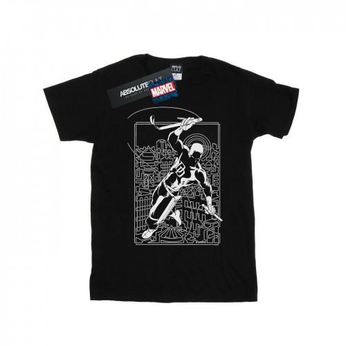 Marvel Girls Daredevil silhouet katoenen T-shirt