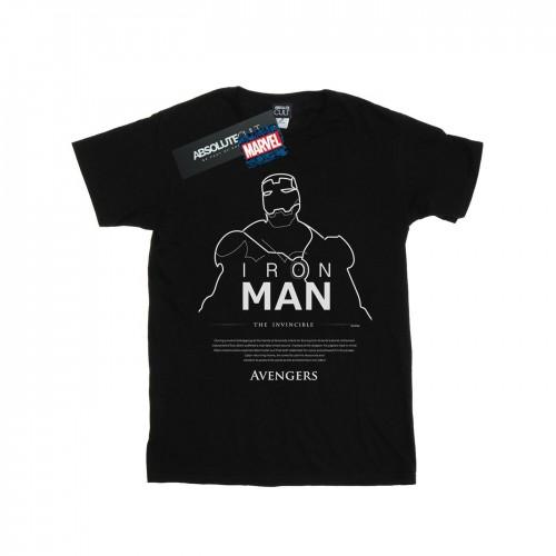 Marvel Iron Man katoenen T-shirt met enkele lijn voor meisjes