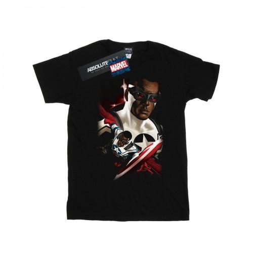 Marvel Girls Captain America Sam Wilson portret katoenen T-shirt