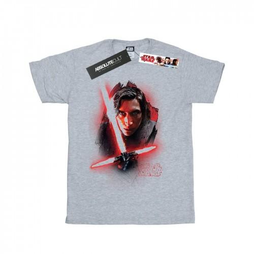 Star Wars Girls The Last Jedi Kylo Ren T-shirt van geborsteld katoen