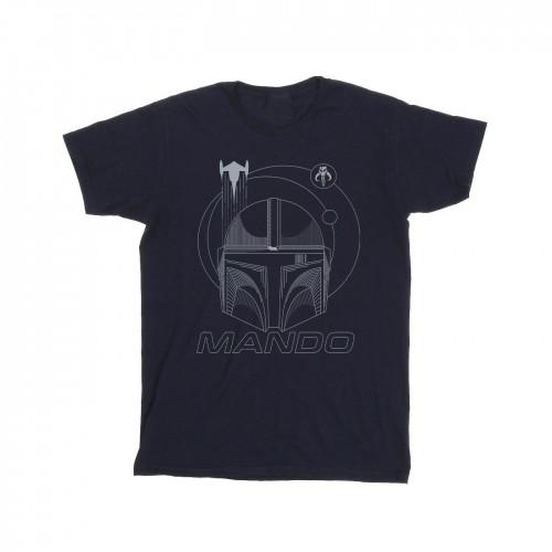 Star Wars Girls The Mandalorian Rings Helmet Cotton T-Shirt