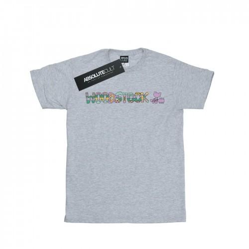 Woodstock meisjes Azteeks logo katoenen T-shirt