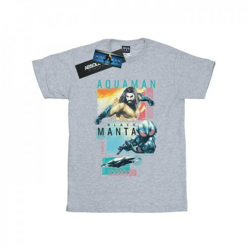 DC Comics meisjes Aquaman karaktertegels katoenen T-shirt