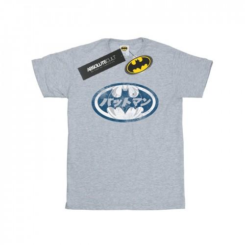 DC Comics Batman Japans logo wit katoenen T-shirt voor meisjes