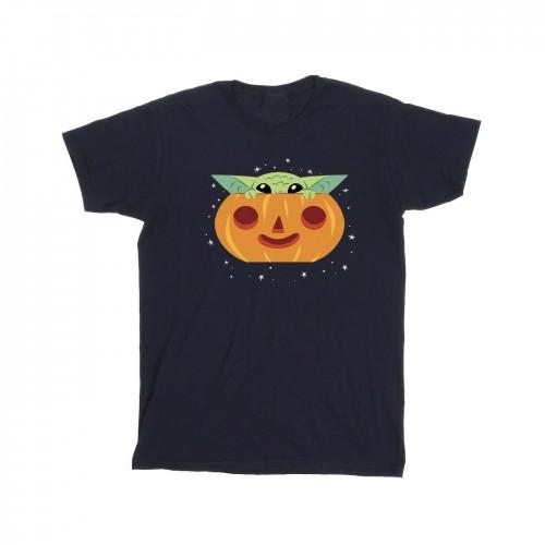 Star Wars Boys The Mandalorian Grogu Pumpkin T-Shirt