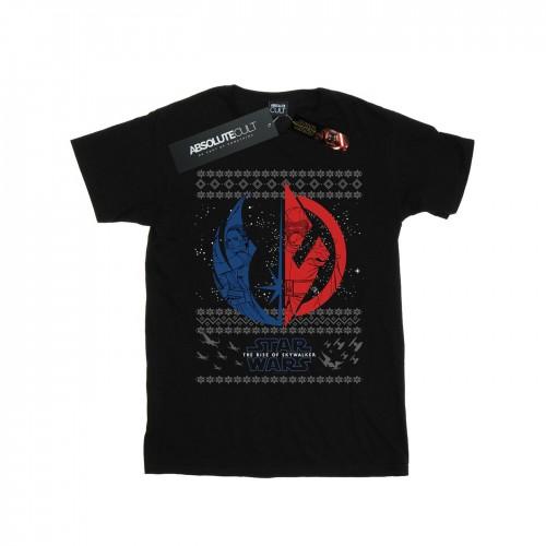 Star Wars Boys The Rise Of Skywalker Kerst T-shirt met gesplitst symbool