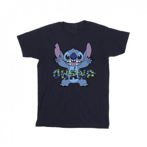 Disney jongens Lilo en Stitch Ohana blauw Glitch T-shirt