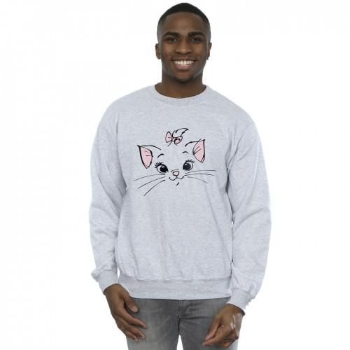 Disney Heren klassiekers Marie Face Pocket Sweatshirt