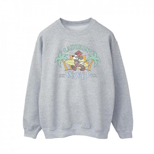 Disney Heren Minnie Mouse Catchin Waves Sweatshirt