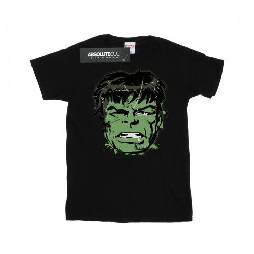 Marvel Boys Incredible Hulk Distressed Face T-shirt