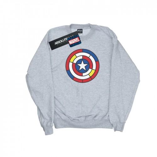 Marvel Boys Captain America glas-in-lood schild sweatshirt