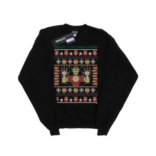 Marvel Boys Iron Man, haal je Jingle On Fair Isle-sweatshirt