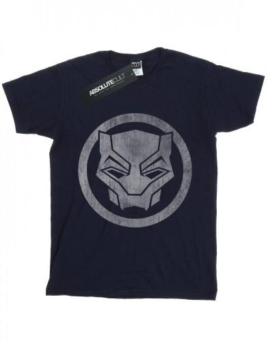 Marvel katoenen T-shirt met Black Panther-distressed icoon voor meisjes