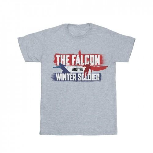 Marvel Girls The Falcon en de Winter Soldier katoenen T-shirt met actielogo