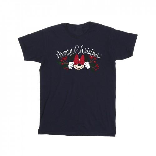 Disney meisjes Minnie Mouse Christmas Holly katoenen T-shirt