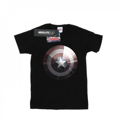 Marvel Girls Captain America Shield glanzend katoenen T-shirt