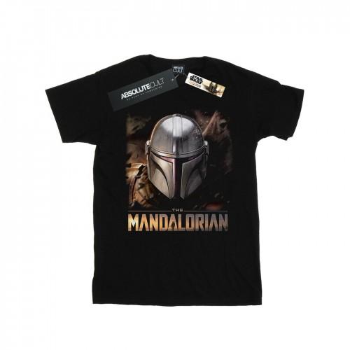 Star Wars Girls The Mandalorian Helmet Cotton T-Shirt