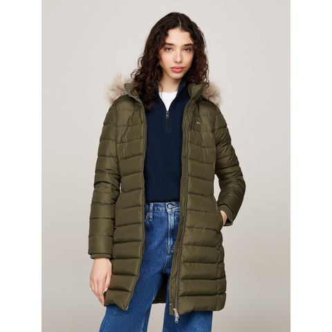 TOMMY JEANS Gewatteerde jas TJW ESSENTIAL HOODED DOWN COAT