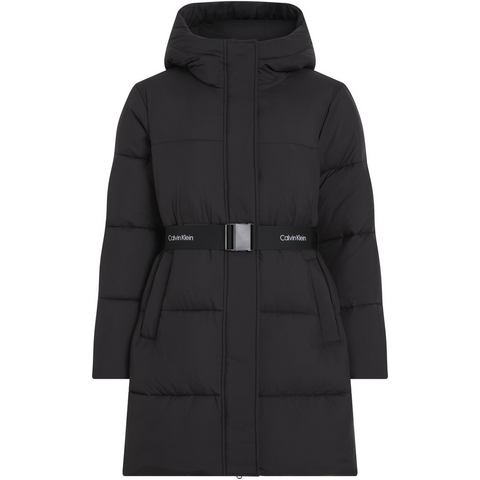 Calvin Klein Gewatteerde jas LOGO BELT LONG PUFFER