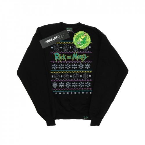 Rick And Morty Rick en Morty heren kerstgezichten sweatshirt