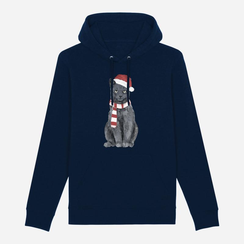 Le Roi du Tshirt Hoodie Homme - XMAS CAT