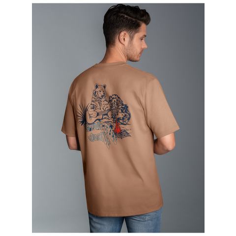 Trigema T-shirt TRIGEMA T-shirt met grote beren-print (1-delig)