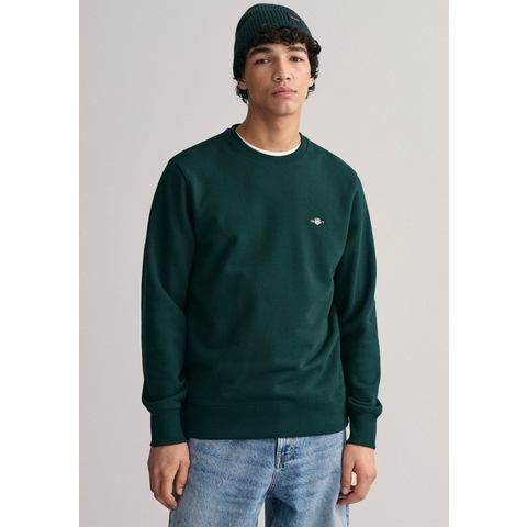 Gant Sweatshirt REG SHIELD C-NECK SWEAT met logoborduursel op borsthoogte