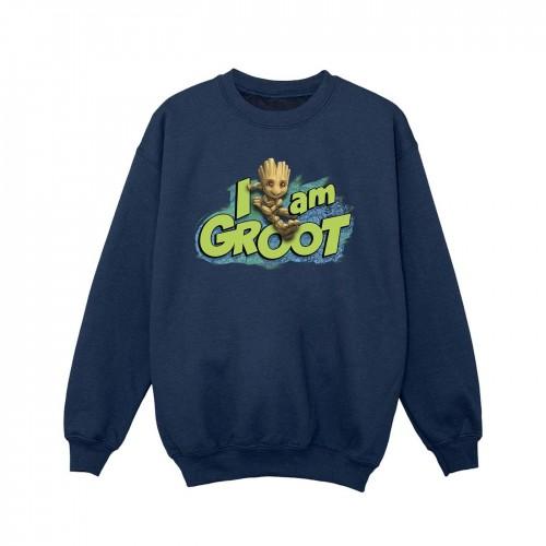 Marvel Girls Guardians of the Galaxy I Am Groot Jumping Sweatshirt