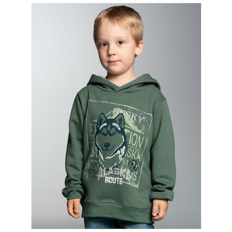 Trigema Hoodie TRIGEMA Hoodie met grote husky-print