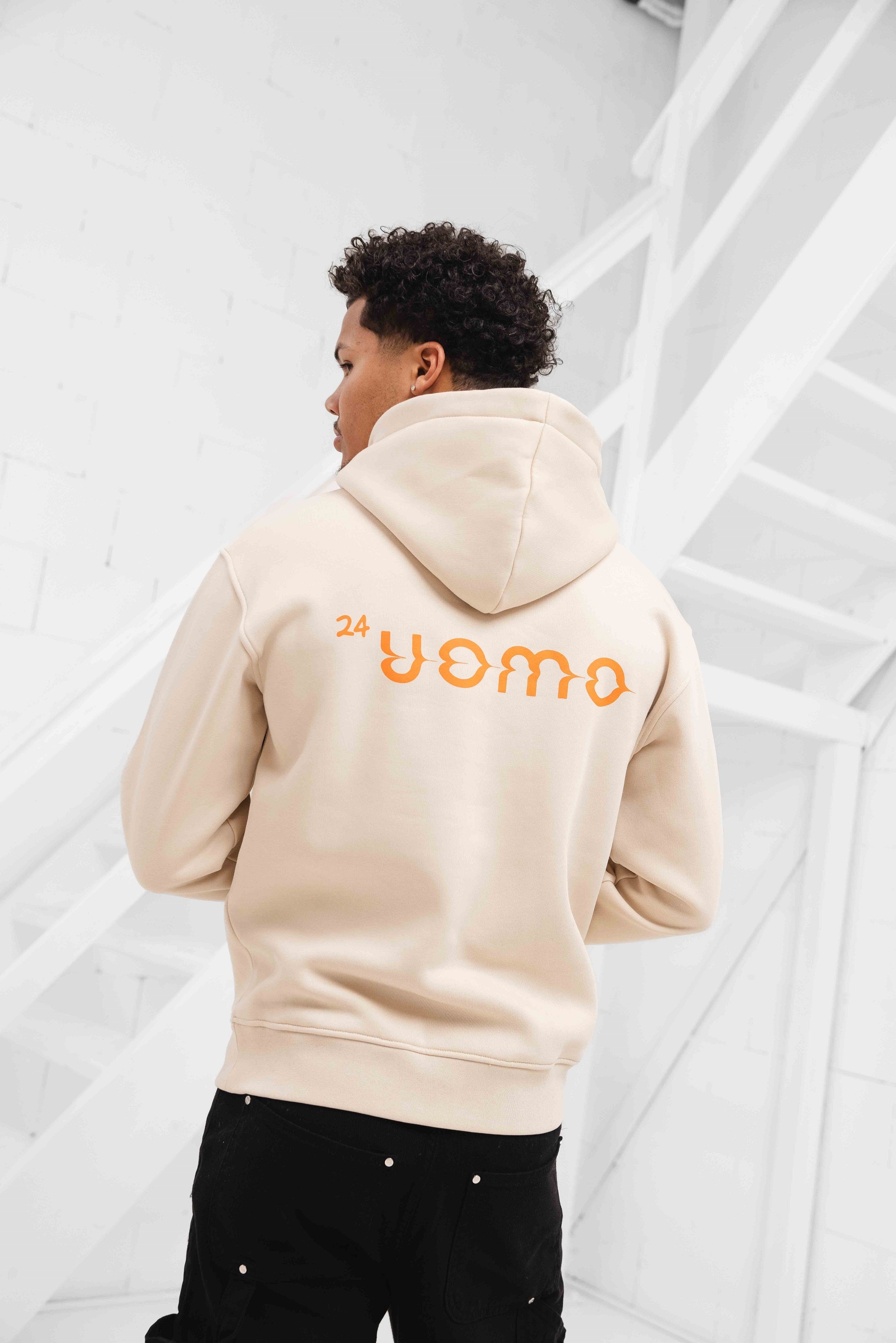 24 Uomo Mirror Hoodie Beige