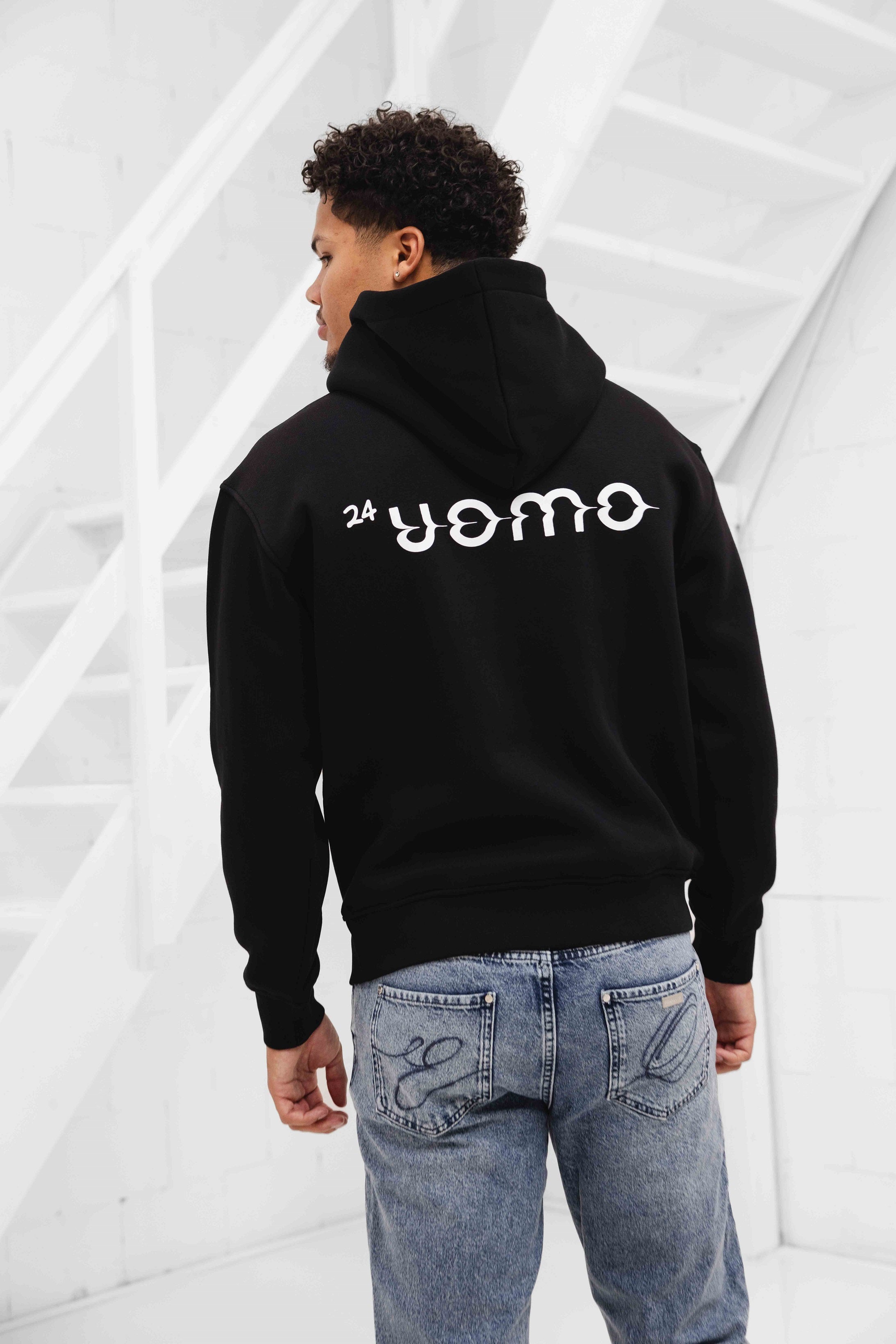 24 Uomo Mirror Hoodie Zwart