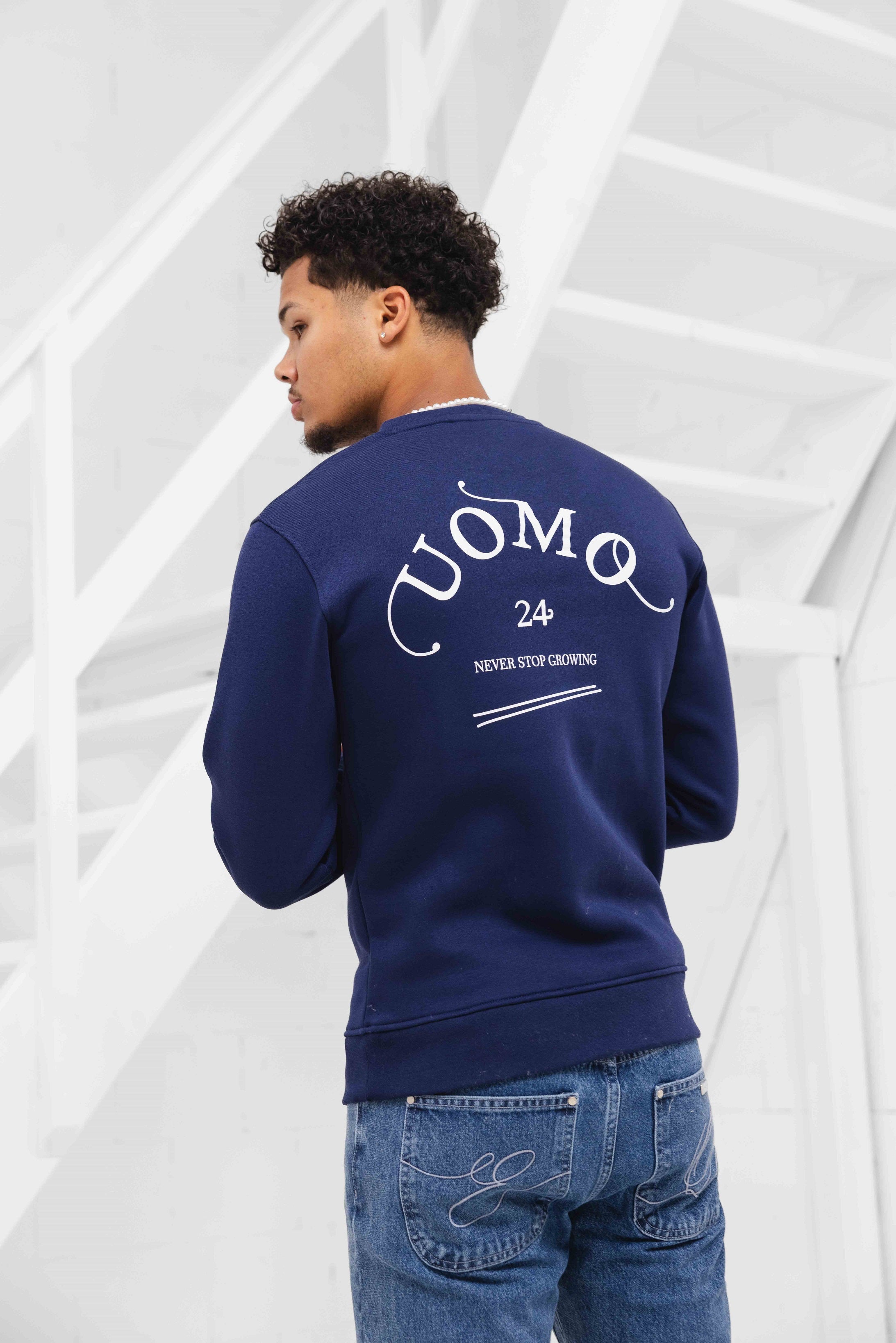 24 Uomo Never Stop Growing Crewneck