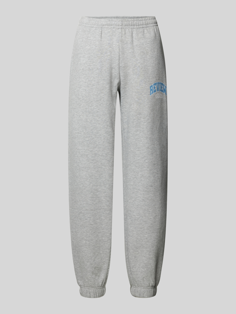 Review Sweatpants met labelprint