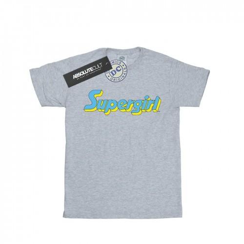 DC Comics Katoenen T-shirt met Supergirl-tekstlogo van  voor meisjes