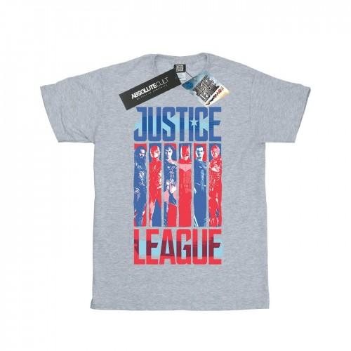 DC Comics Katoenen T-shirt met  Justice League Movie Team-vlag voor meisjes