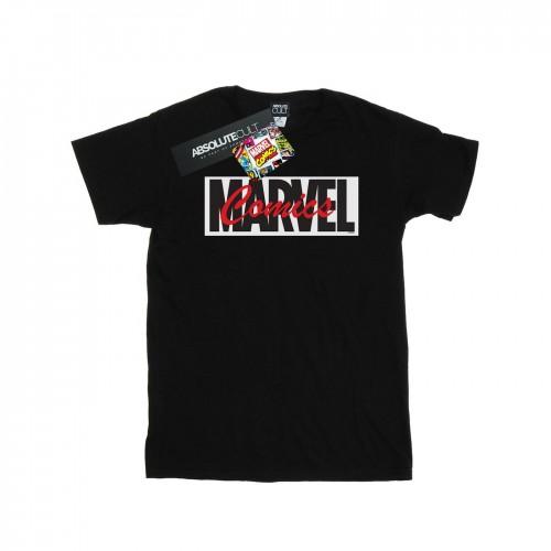 Marvel katoenen T-shirt met rood lettertypelogo voor meisjes