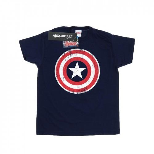 Marvel Girls Avengers Captain America gebarsten schild katoenen T-shirt