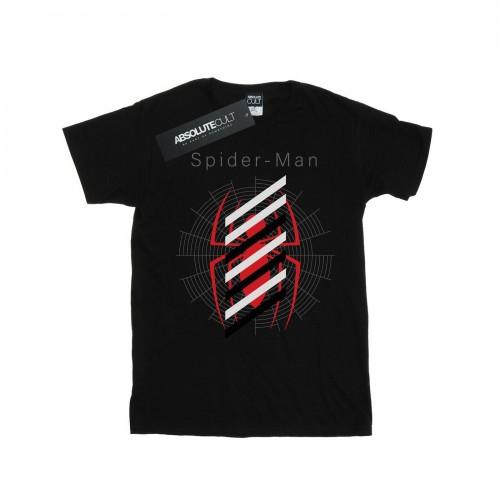 Marvel meisjes Spider-Man logo strepen katoenen T-shirt