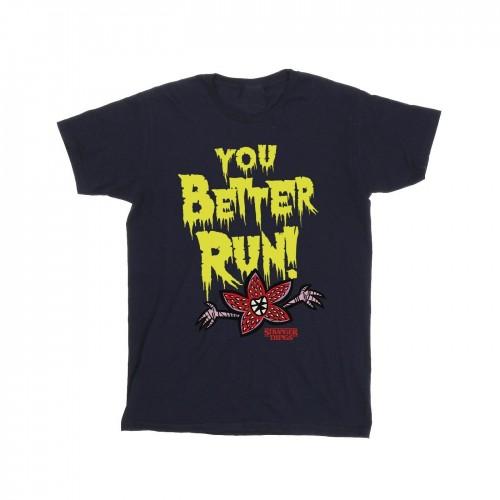 Pertemba FR - Apparel Netflix Girls Stranger Things You Better Run katoenen T-shirt