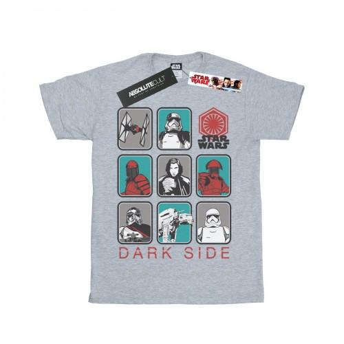 Star Wars Girls The Last Jedi Dark Side katoenen T-shirt met meerdere karakters