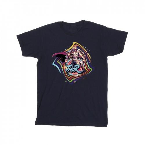 Marvel Girls Thor Love en Thunder Thor Swirl katoenen T-shirt