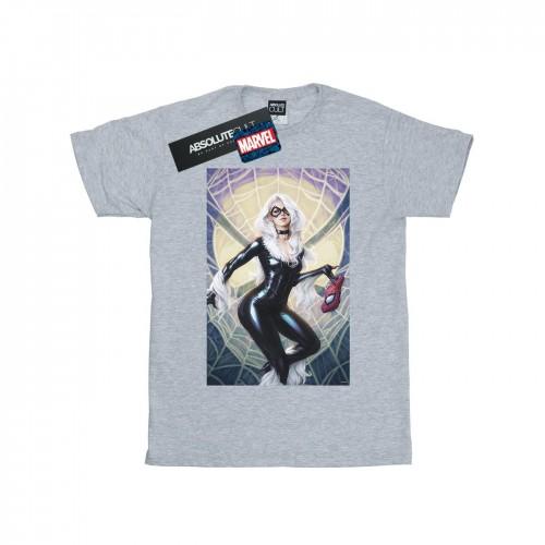 Marvel Boys T-shirt met zwarte katkunstwerk