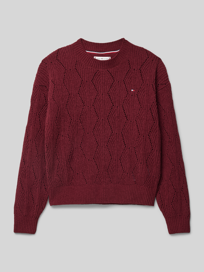 Tommy Hilfiger Teens Gebreide pullover met ronde hals, model 'CHENILLE'