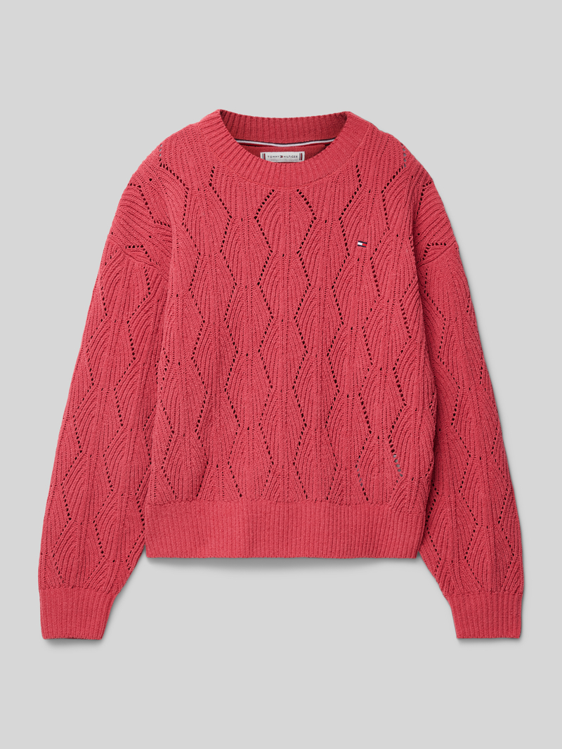 Tommy Hilfiger Teens Gebreide pullover met ronde hals, model 'CHENILLE'