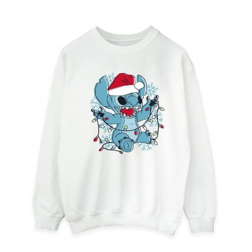 Disney Lilo en Stitch kerstverlichting schetssweatshirt voor heren