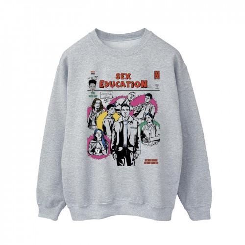 Pertemba FR - Apparel Netflix Heren Sex Education Magazine Cover Sweatshirt