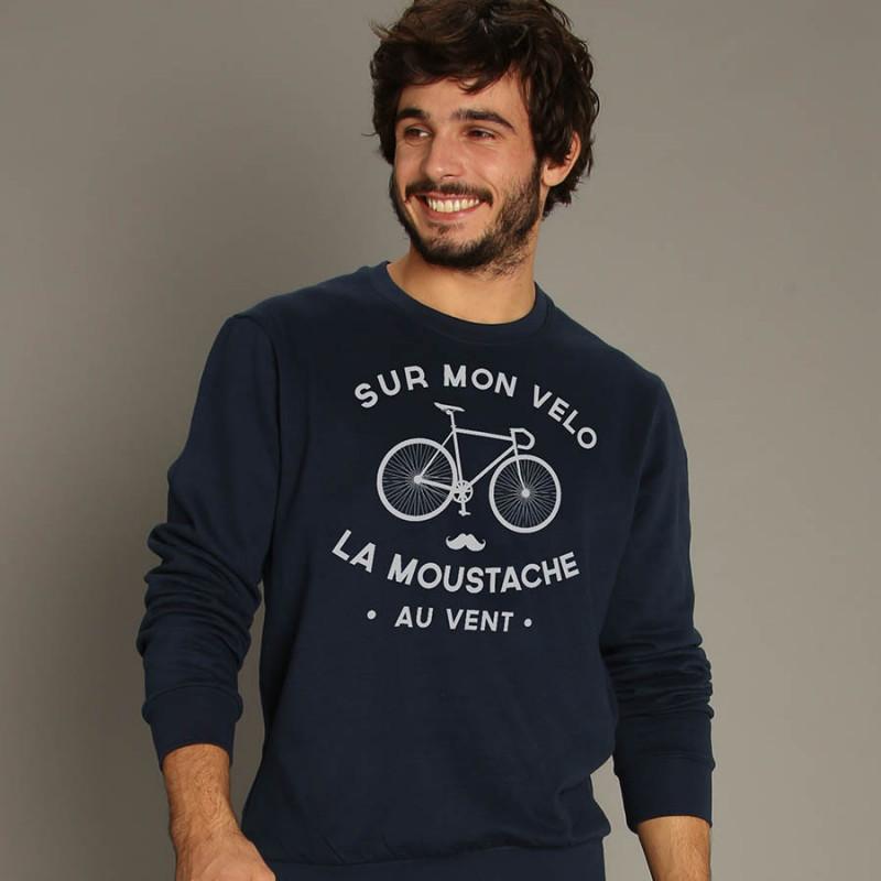 Le Roi du Tshirt Sweat Homme - LA MOUSTACHE AU VENT